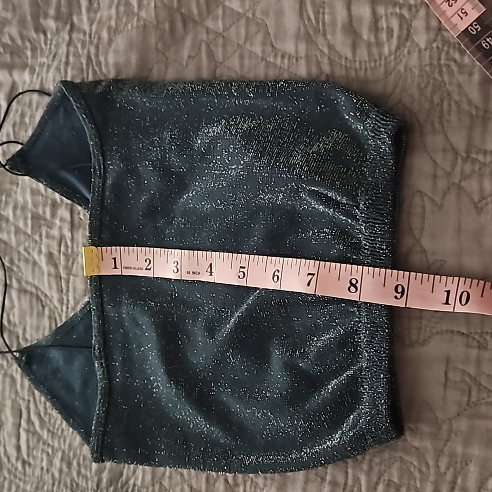 Free People Skinny Strap Seamless Brami (Sparkly Gold/Blue),NWOT, XS/S - Picture 5 of 5